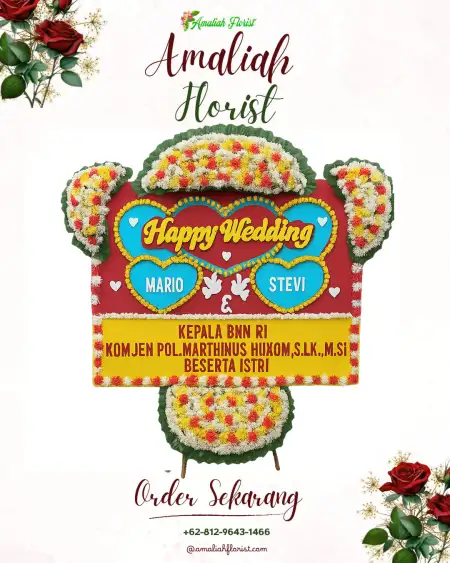Papan Bunga Pernikahan Gabahan